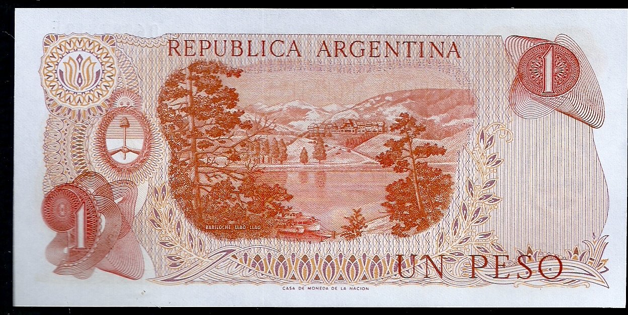 ARGENTINA BILLETE PESO LEY 1 PESO BOT 2316 UNC - Imagen 2