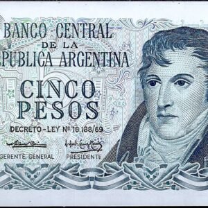 ARGENTINA BILLETE PESO LEY 5 PESOS BOT 2328 UNC