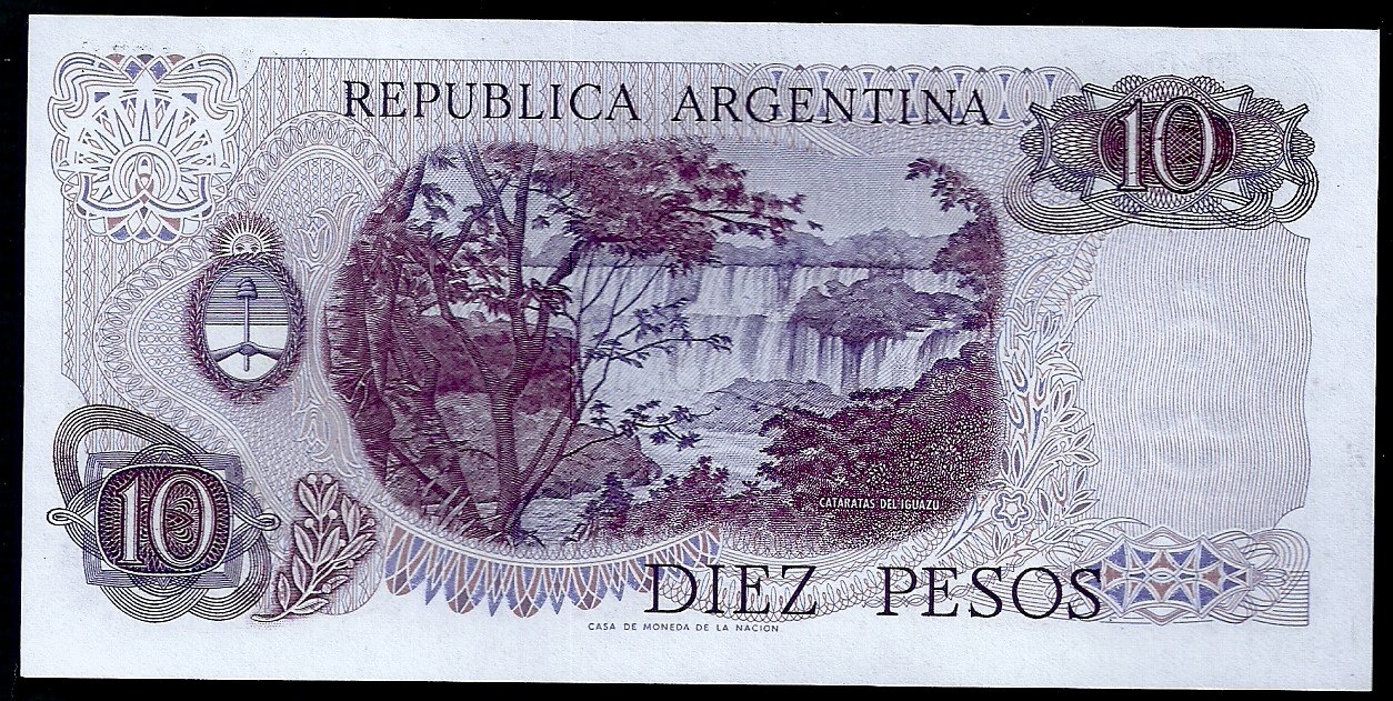 ARGENTINA BILLETE PESO LEY 10 PESOS BOT 2351a UNC - Imagen 2