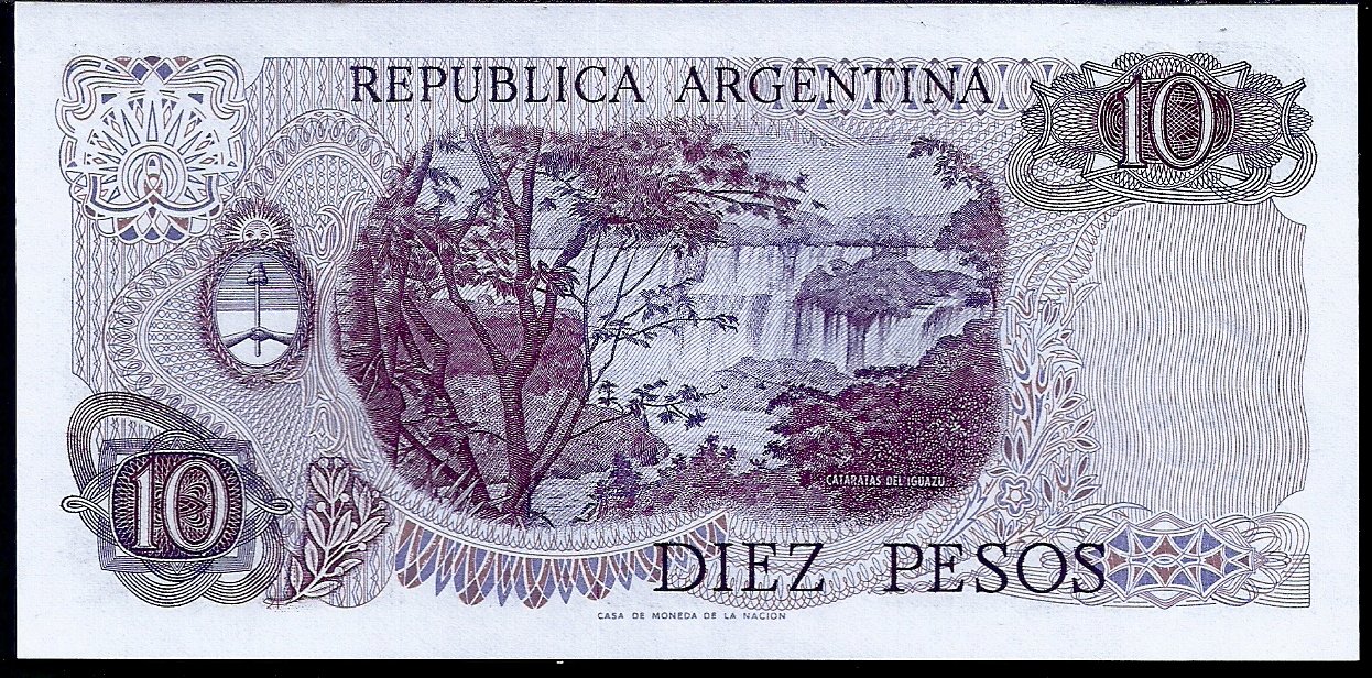 ARGENTINA BILLETE PESO LEY 10 PESOS BOT 2361 UNC - Imagen 2