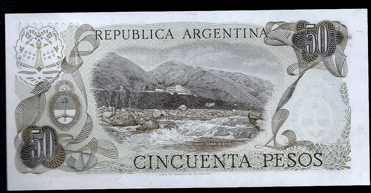 ARGENTINA BILLETE PESO LEY 50 PESOS BOT 2365 UNC - Imagen 2