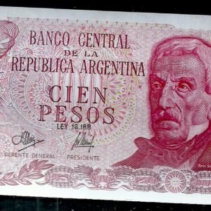 ARGENTINA BILLETE PESO LEY 100 PESOS BOT 2389 UNC