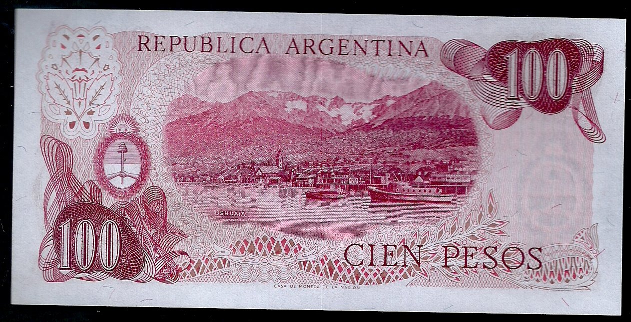 ARGENTINA BILLETE PESO LEY 100 PESOS BOT 2386 UNC - Imagen 2