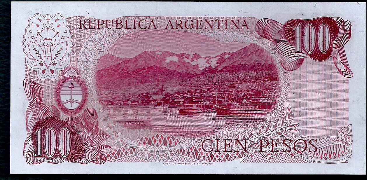 ARGENTINA BILLETE PESO LEY 100 PESOS BOT 2392 UNC - Imagen 2