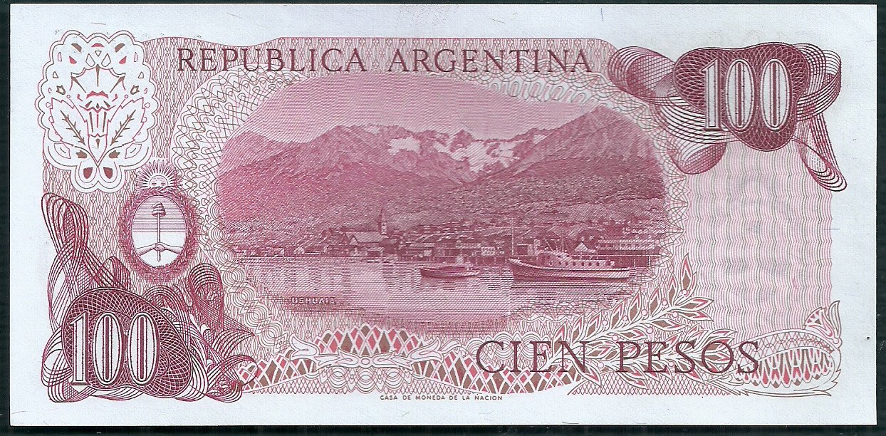 ARGENTINA BILLETE PESO LEY 100 PESOS BOT 2399a UNC - Imagen 2