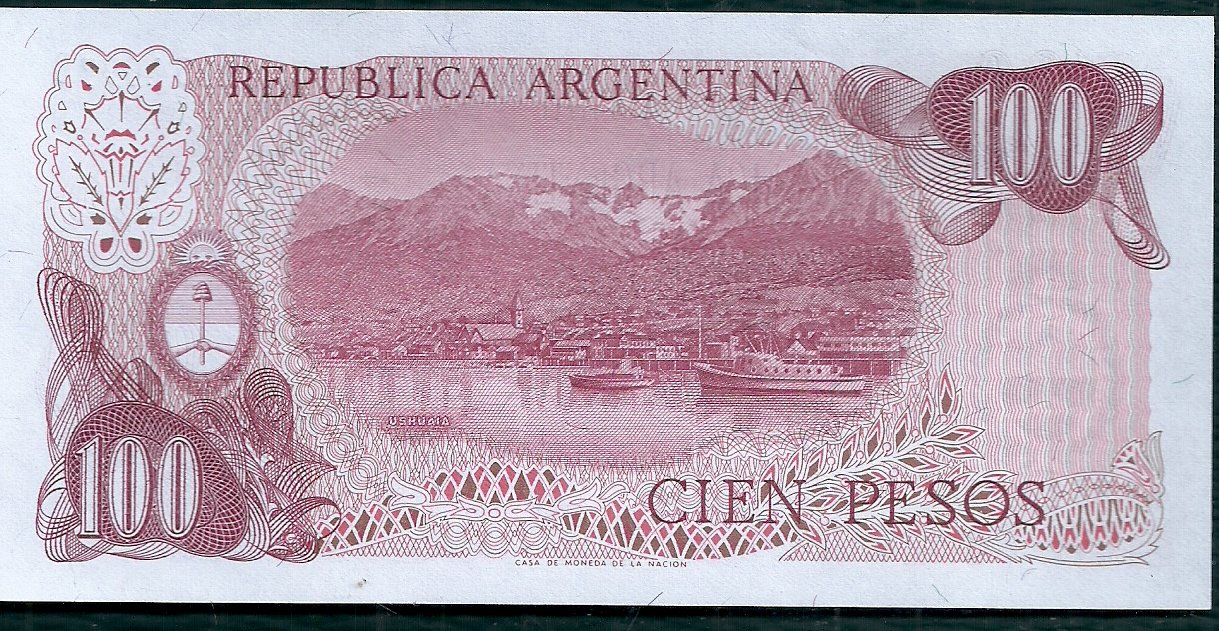 ARGENTINA BILLETE PESO LEY 100 PESOS BOT 2408b UNC - Imagen 2