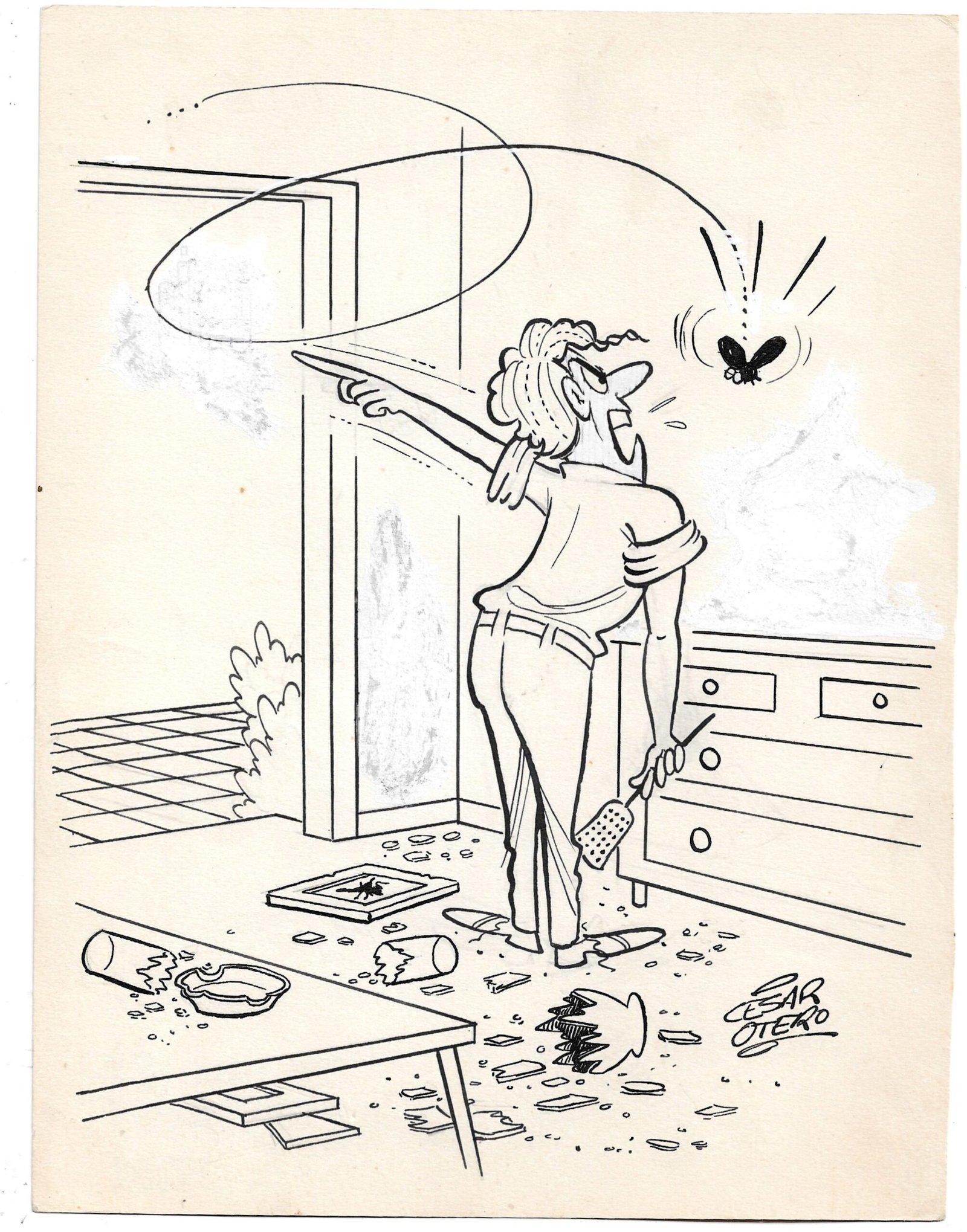 CARICATURA CHISTE ORIGINAL REVISTA SERVI PRESS AGENCY