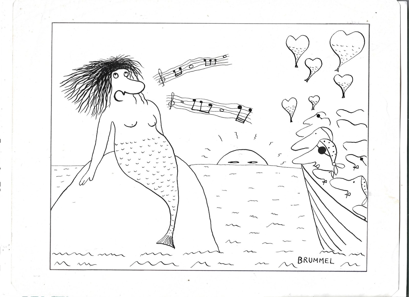 CARICATURA CHISTE ORIGINAL REVISTA BRUMEL