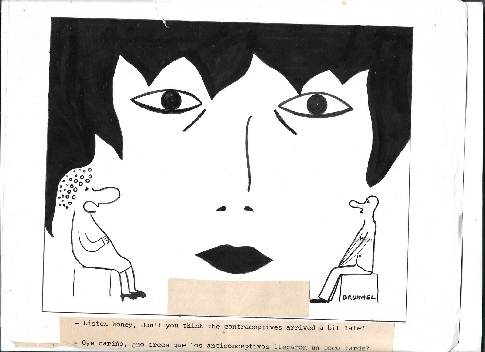 CARICATURA CHISTE ORIGINAL REVISTA BRUMEL