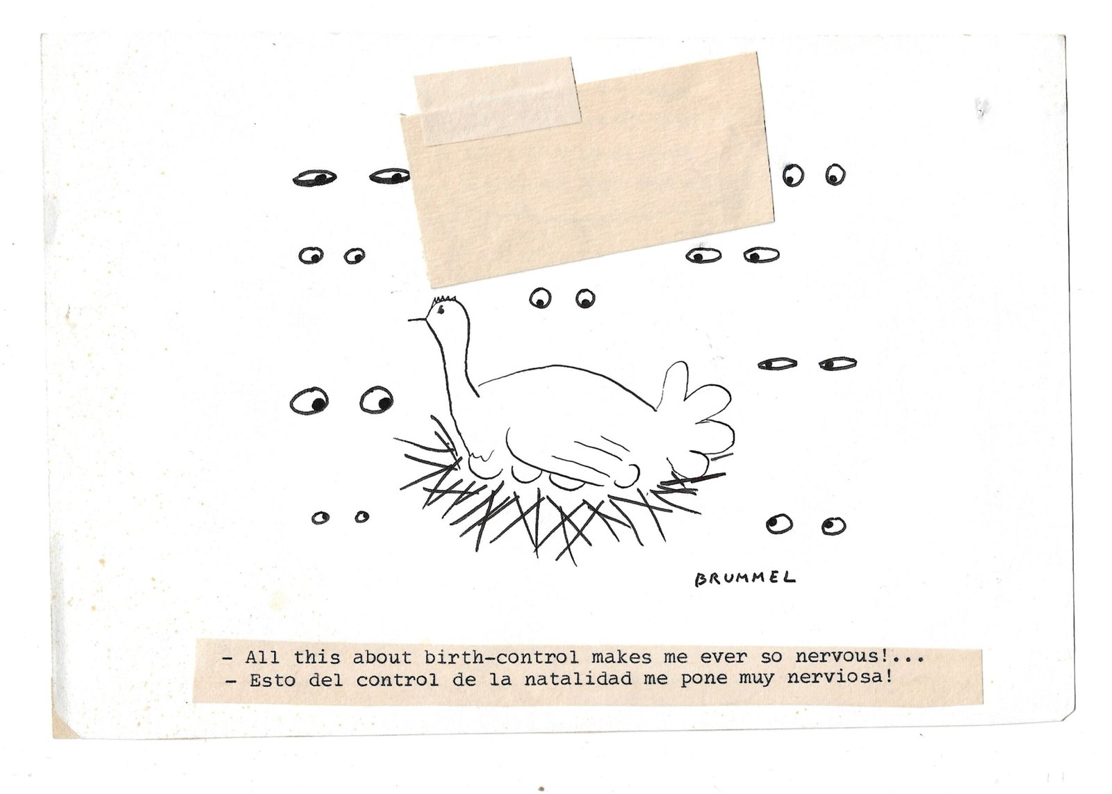 CARICATURA CHISTE ORIGINAL REVISTA BRUMEL