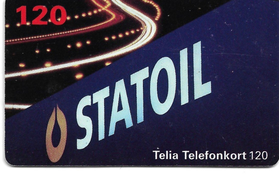 TARJETA TELEFONICA SUECIA 120 UNIDADES STATOIL 1996