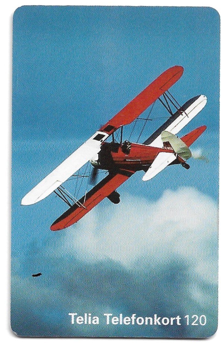 TARJETA TELEFONICA SUECIA 120 UNIDADES AVIONETA 1998