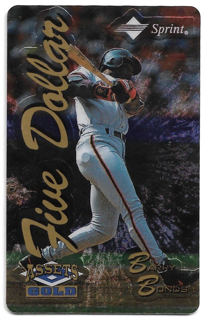 TARJETA PREPAGA ASSETS GOLD BARRY BONDS $5