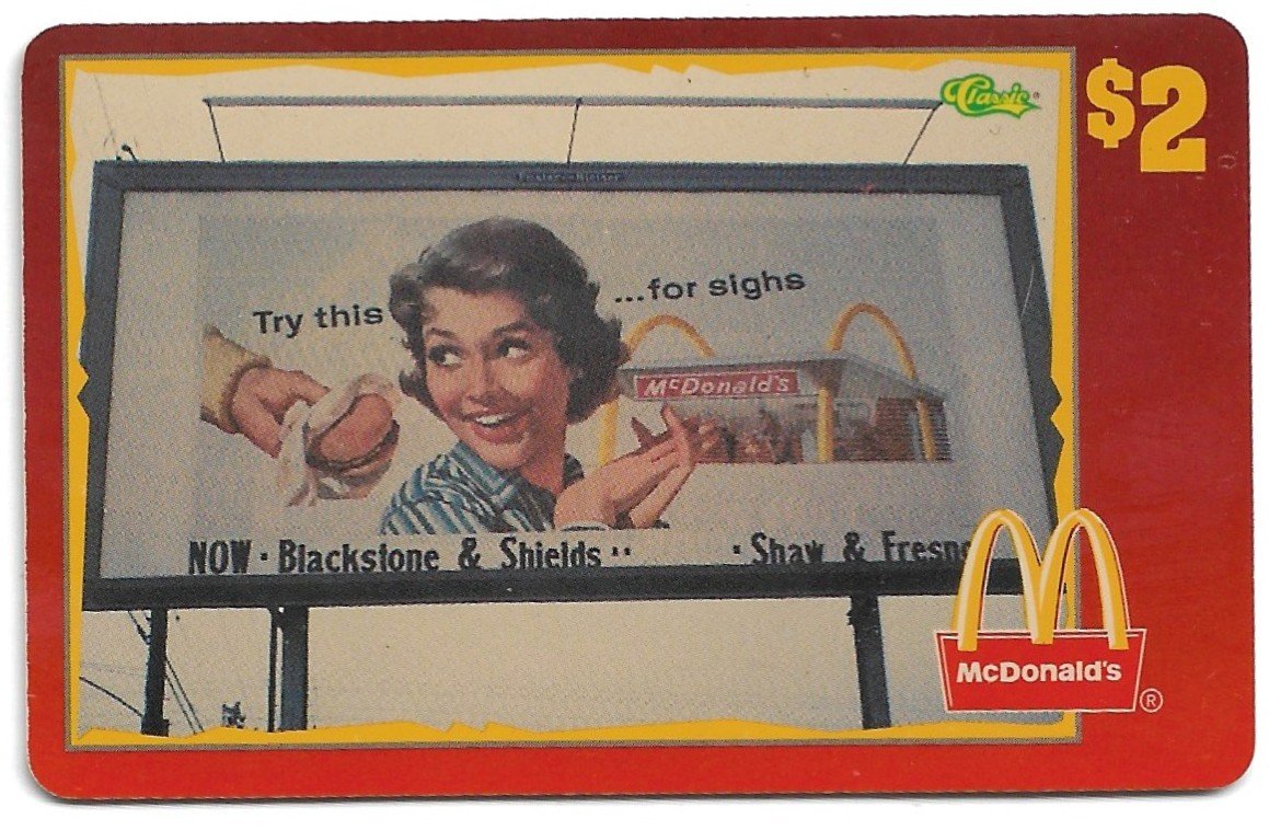 TARJETA TELEFONICA PREPAGA EDICIÓN MCDONALD ´S $2