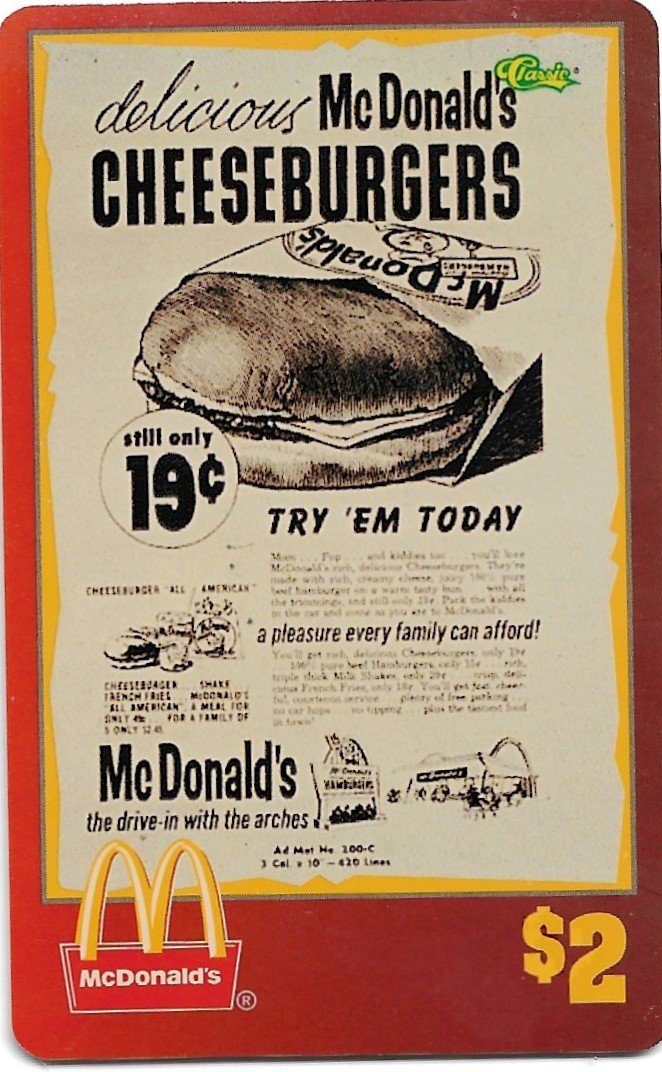 TARJETA TELEFONICA PREPAGA EDICIÓN MCDONALD ´S $2