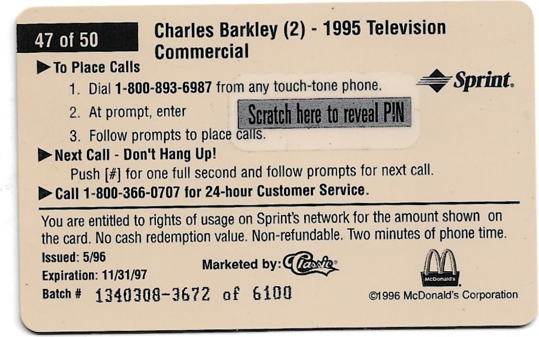 TARJETA TELEFONICA PREPAGA EDICIÓN MCDONALD ´S $2