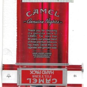 MARQUILLA CAMEL 10 CIGARRILLOS INDUSTRIA ARGENTINA BOX