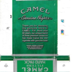 MARQUILLA CAMEL 10 CIGARRILLOS INDUSTRIA ARGENTINA BOX