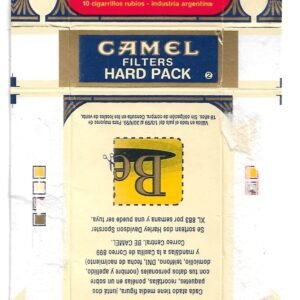 MARQUILLA CAMEL 10 CIGARRILLOS INDUSTRIA ARGENTINA BOX