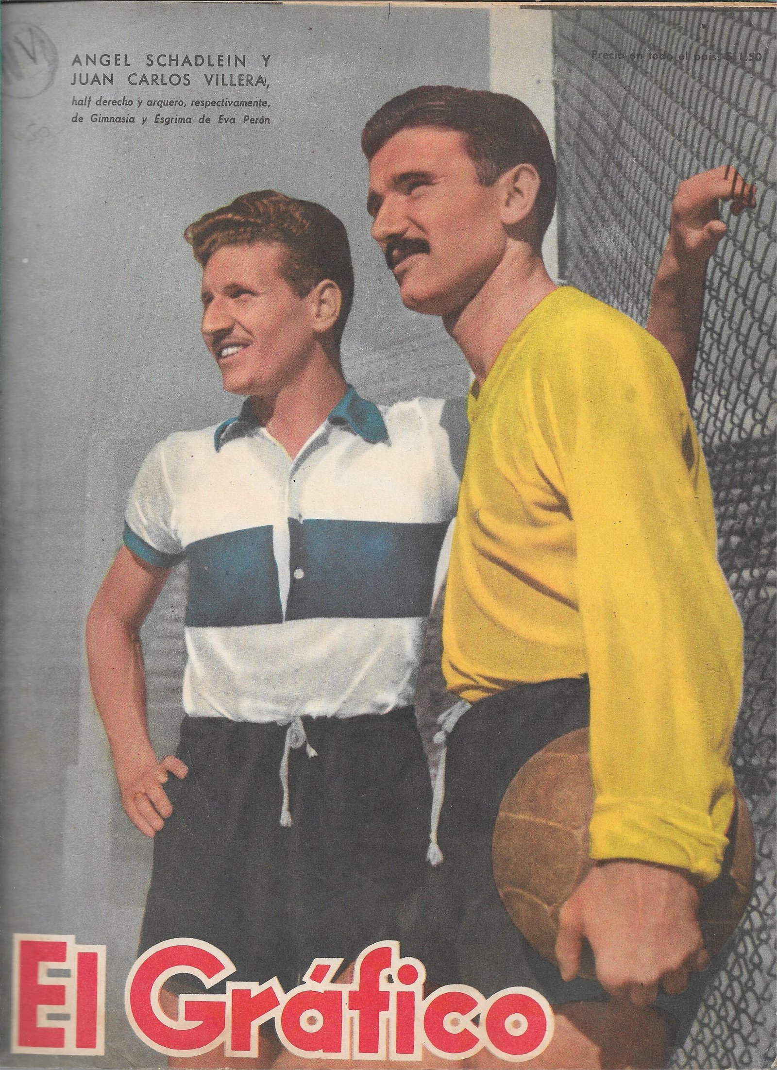 REVISTA EL GRAFICO PORTADA BOCA ANGEL SCHADLEIN Y JUAN CARLOS VILLERA