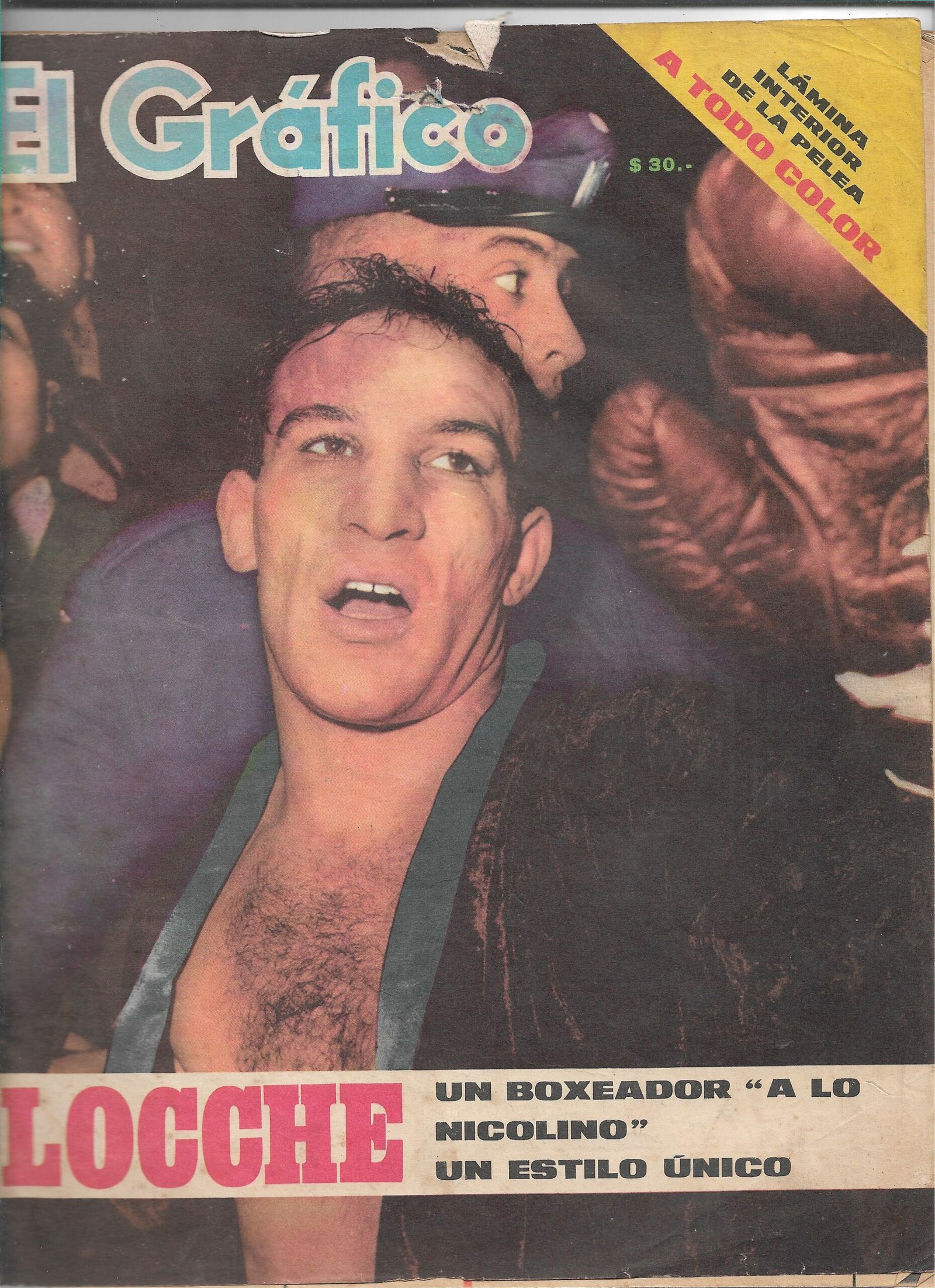 REVISTA EL GRAFICO PORTADA LOCCHE UN BOXEADOR " A LO NICOLINO" UN ESTILO UNICO