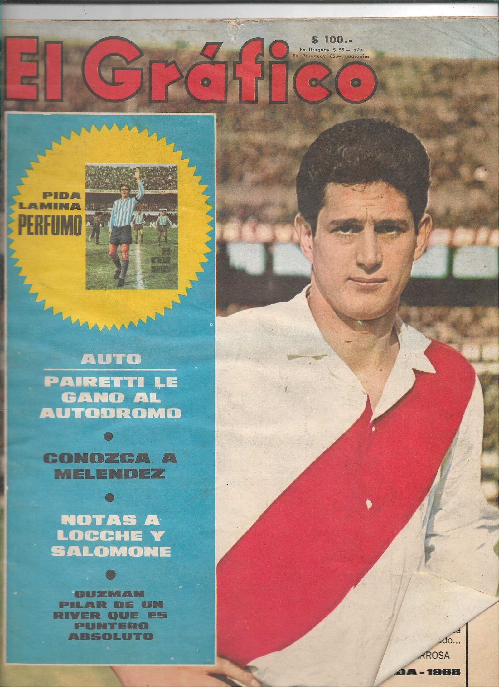 REVISTA EL GRAFICO PORTADA GUZMAN PILAR JUGADOR DE RIVER