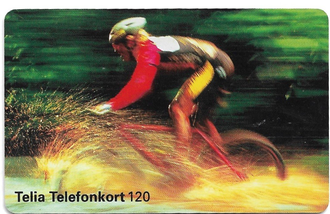 TARJETA TELEFONICA SUECIA 120 UNIDADES CICLISTA 1994