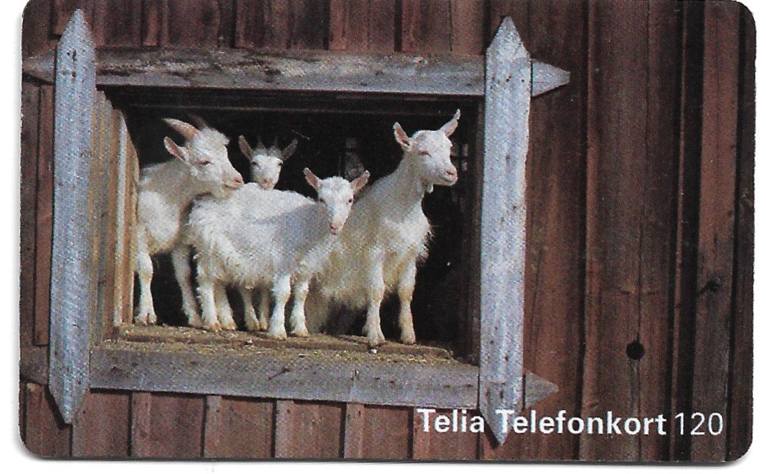 TARJETA TELEFONICA SUECIA 120 UNIDADES ANIMALES 1996