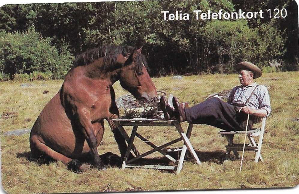 TARJETA TELEFONICA SUECIA 120 UNIDADES ANIMALES 1996