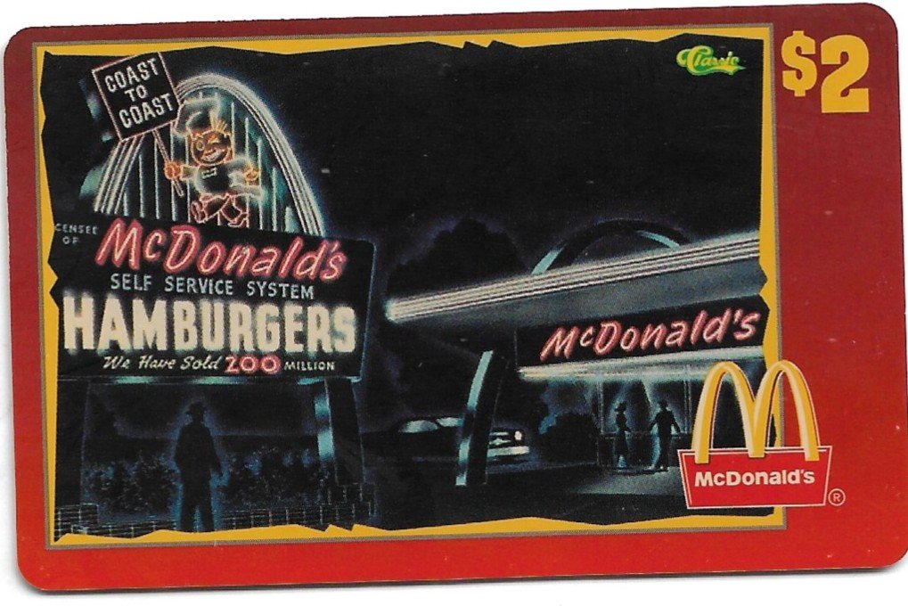 TARJETA TELEFONICA PREPAGA EDICIÓN MCDONALD ´S $2