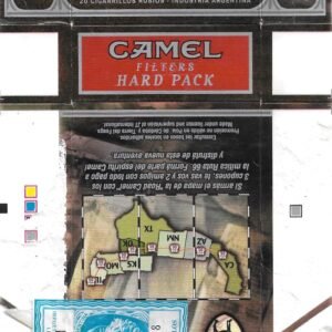MARQUILLA CAMEL 10 CIGARRILLOS INDUSTRIA ARGENTINA BOX