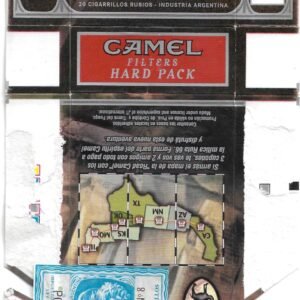 MARQUILLA CAMEL 10 CIGARRILLOS INDUSTRIA ARGENTINA BOX