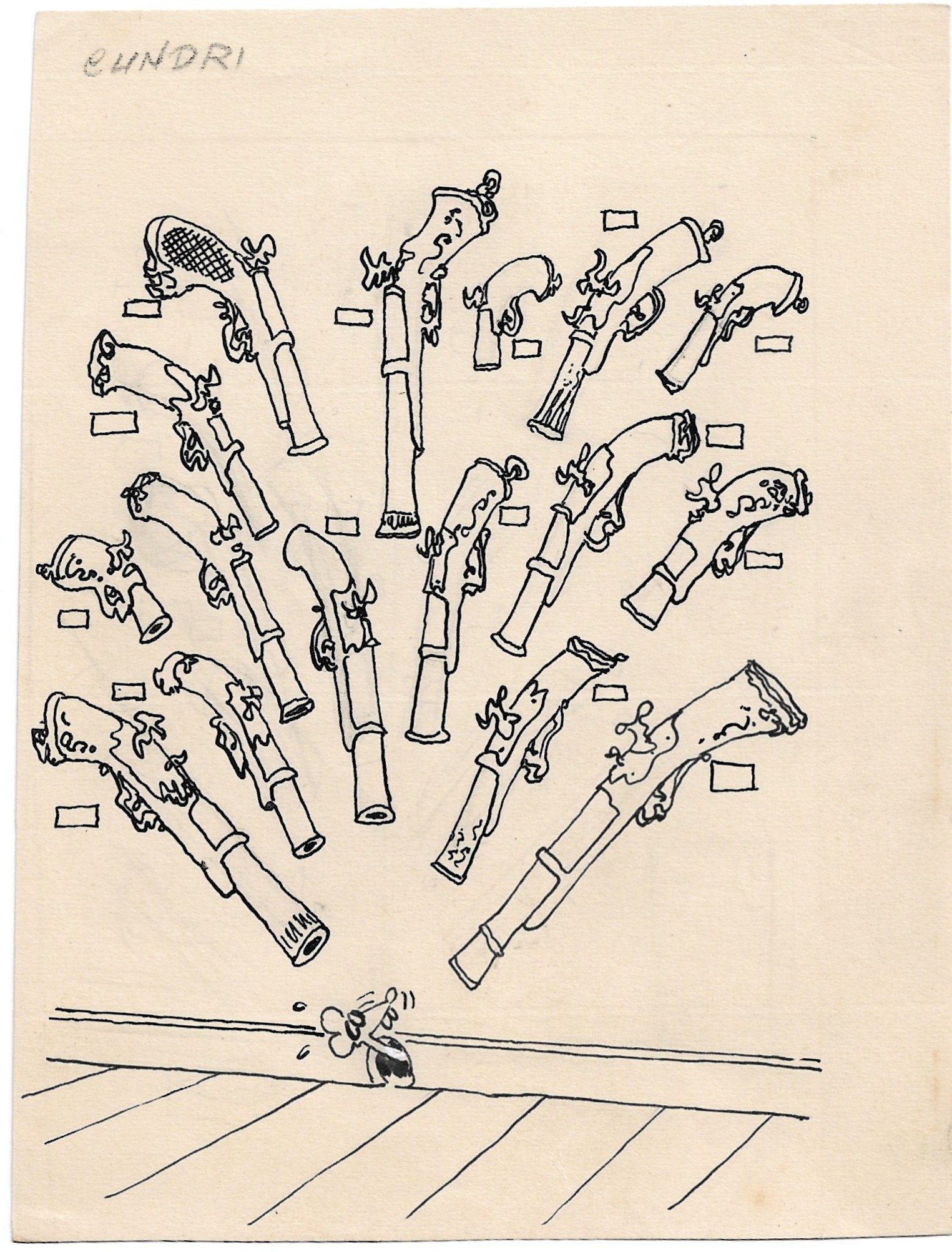 CARICATURA CHISTE ORIGINAL REVISTA CUNDRI