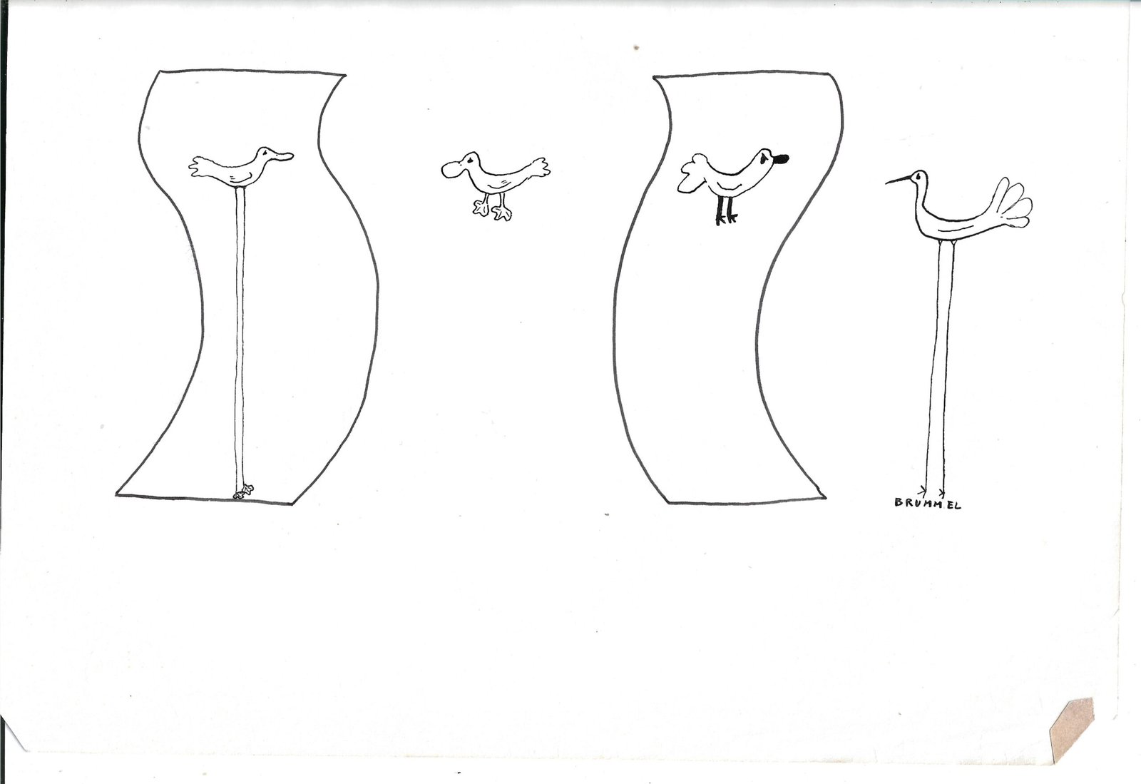 CARICATURA CHISTE ORIGINAL REVISTA BRUMEL