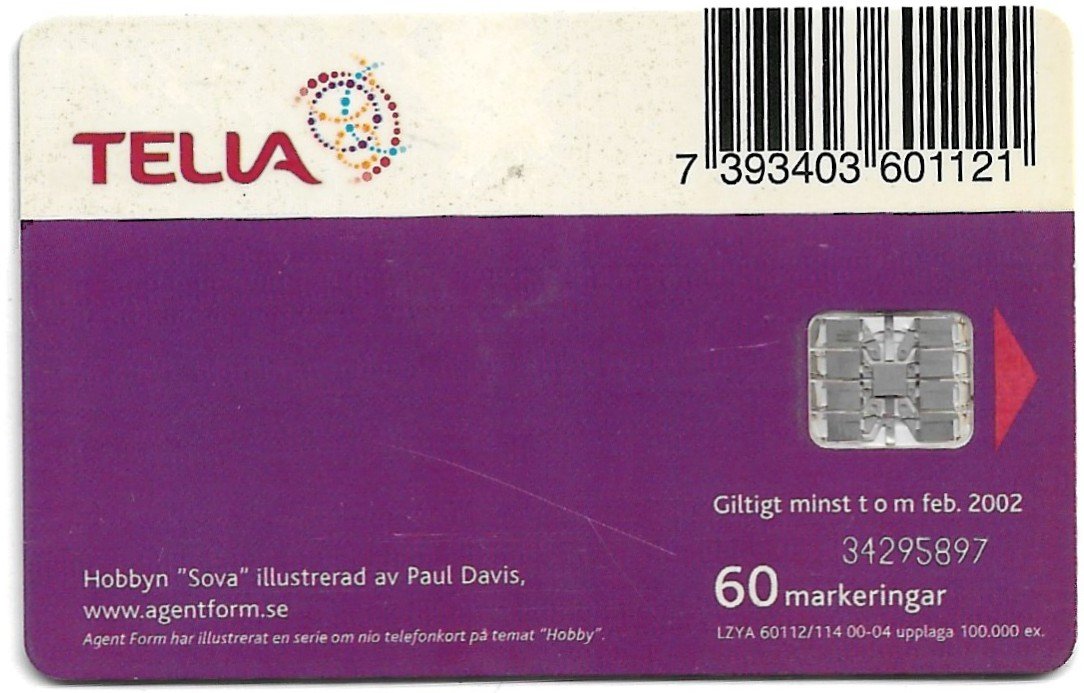 TARJETA TELEFONICA SUECIA 60 UNIDADES ARTE 2000