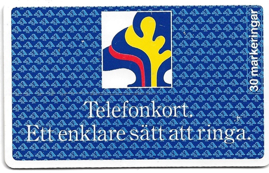 TARJETA TELEFONICA SUECIA 30 UNIDADES PUBLICIDAD 1995