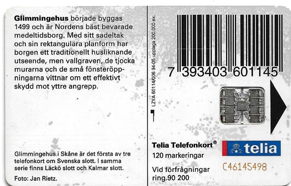 TARJETA TELEFONICA SUECIA 120 UNIDADES PUBLICIDAD 1994