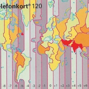 TARJETA TELEFONICA SUECIA 120 UNIDADES MAPA GLOBAL 1994