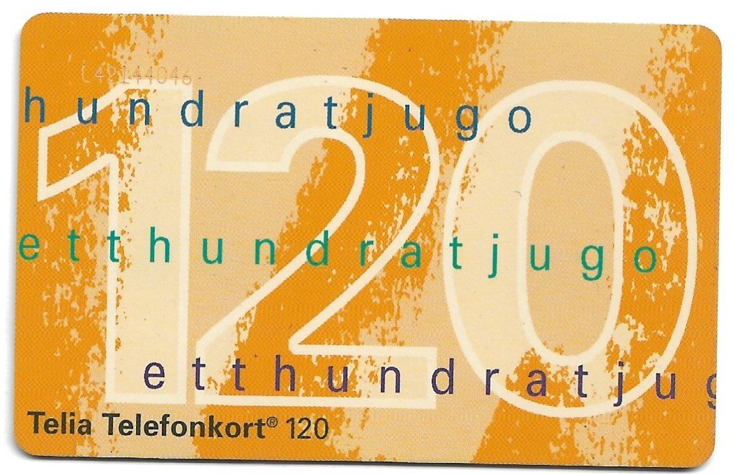 TARJETA TELEFONICA SUECIA 120 UNIDADES ARTE 1994