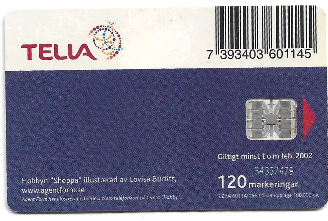 TARJETA TELEFONICA SUECIA 120 UNIDADES ARTE 2000