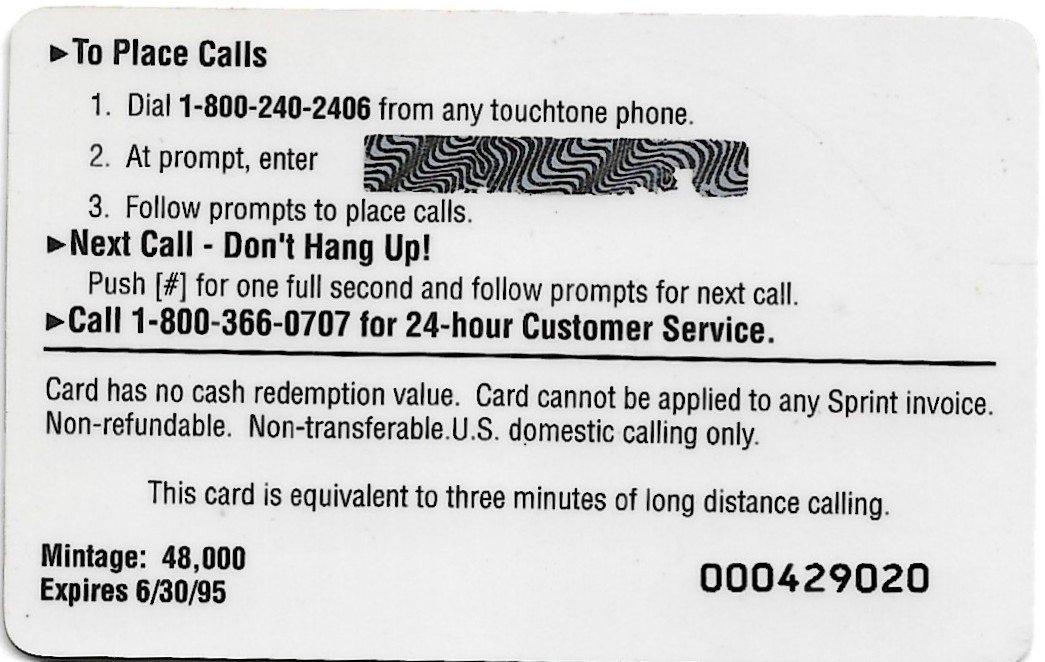 TARJETA PREPAGA SPRINT GLENN ROBINSON $2