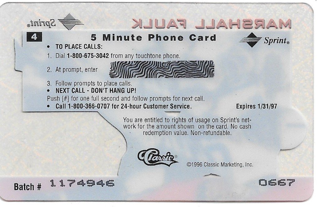 TARJETA PREPAGA ASSETS GOLD MARSHALL FAULK $5