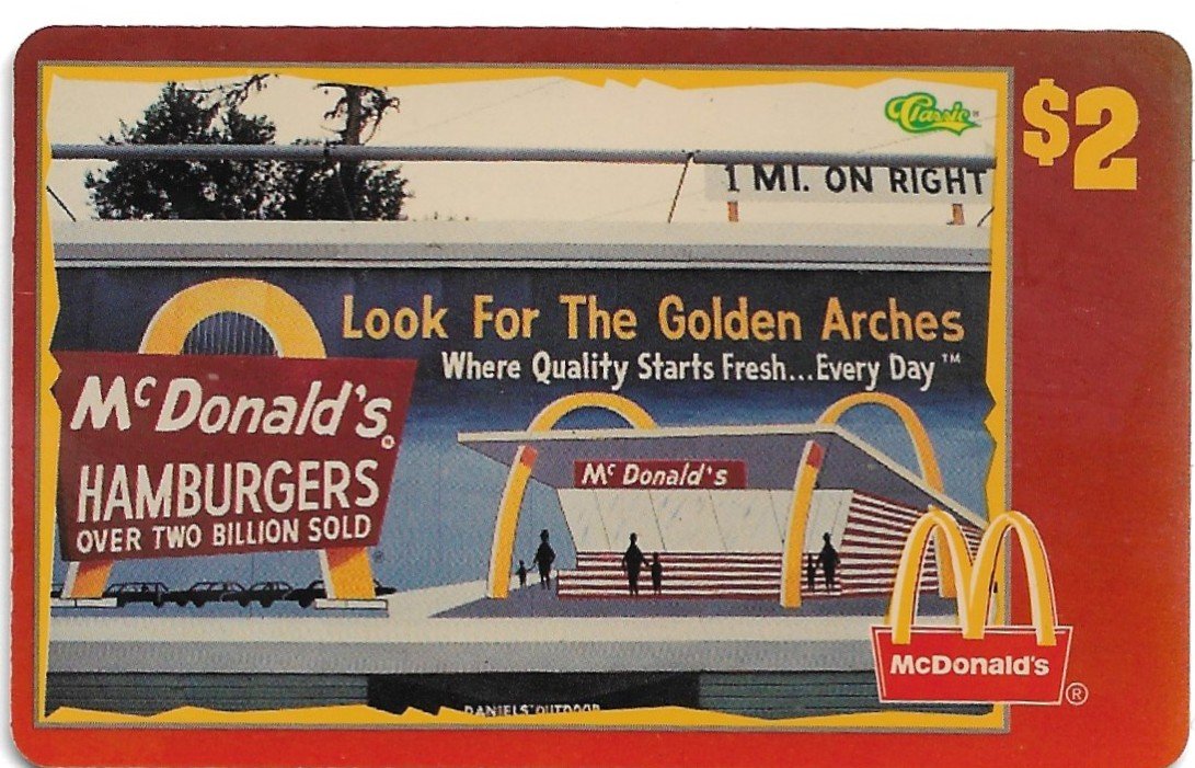 TARJETA TELEFONICA PREPAGA EDICIÓN MCDONALD ´S $2