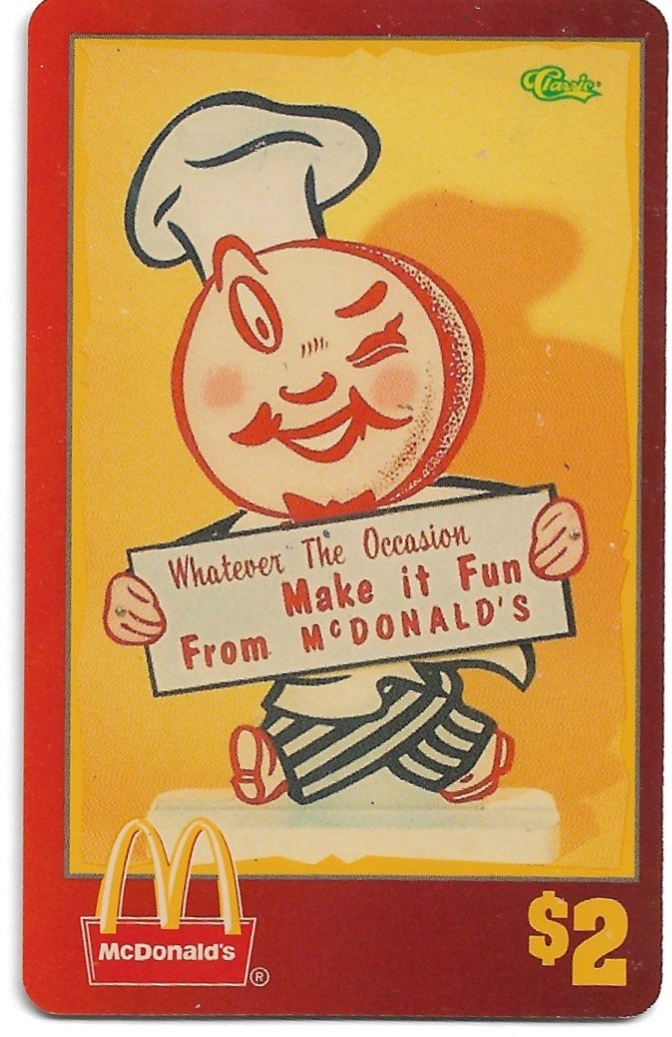 TARJETA TELEFONICA PREPAGA EDICIÓN MCDONALD ´S $2