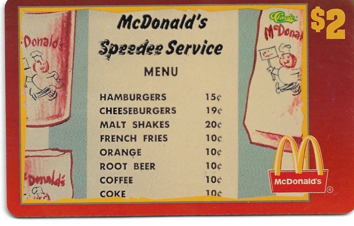 TARJETA TELEFONICA PREPAGA EDICIÓN MCDONALD ´S $2