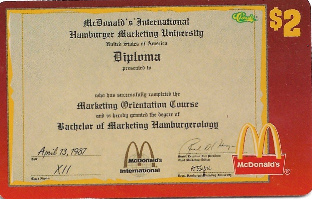 TARJETA TELEFONICA PREPAGA EDICIÓN MCDONALD ´S $2