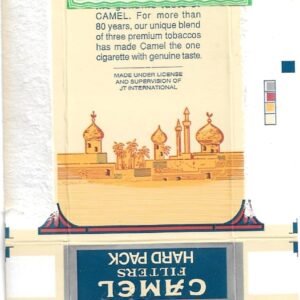 MARQUILLA CAMEL 10 CIGARRILLOS INDUSTRIA ARGENTINA BOX