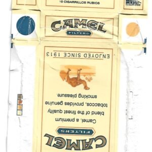 MARQUILLA CAMEL 10 CIGARRILLOS INDUSTRIA ARGENTINA BOX