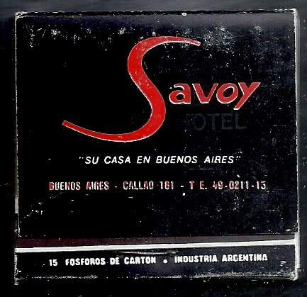 CARTERITA DE FOSFORO HOTEL SAVOY Y ASTORIA - Imagen 2