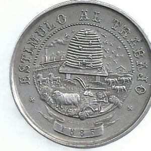 MEDALLA SOCIEDAD RURAL DE MERCEDES 1885 PLATA ROSARIO GRANDE